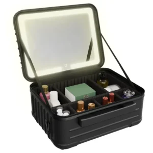 Porodo Lifestyle Travel Makeup Bag With Detachable LED Mirror