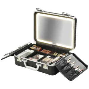 Porodo Lifestyle Travel Makeup Case With Detachable LED Mirror