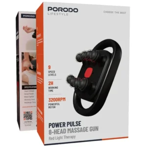 Porodo Lifestyle Power Pulse 8-Head Massage Gun