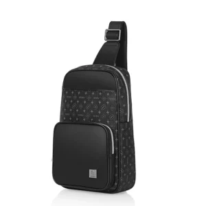 WiWU Master Fingerprint Lock Crossbody Chest Bag - Black