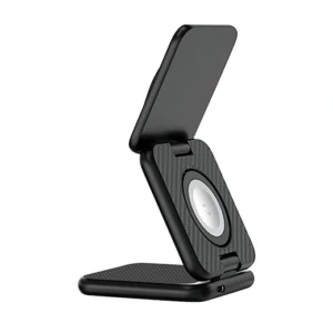 WiWU Wi-W035 Kevlar 3 in 1 Wireless Charger - Black