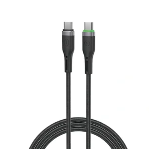 WiWU WI-C069 OringLink 60W Series Nylon Braided Type-C to Type-C Cable 1m - Black