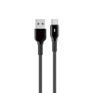 WiWU WI-C073 DuraLink 3A Series Nylon Braided USB-A to Type-C Cable 1m - Black