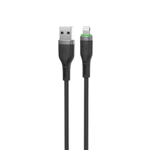 WiWU WI-C068 OringLink 2.4A Series Nylon Braided USB-A to Lightning Cable 1m - Black