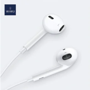 WiWU Earbuds HF Sound Plug and Play Lightning Connector - White