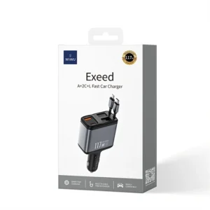 WIWU Wi-QC027 Exeed 200W QC+PD Fast Car Charger - Tarnish