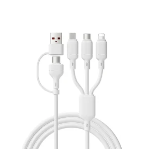 WiWU Wi-C091 Stellar USB-A to Type-C and Type-C to Lightning to Micro Cable - White