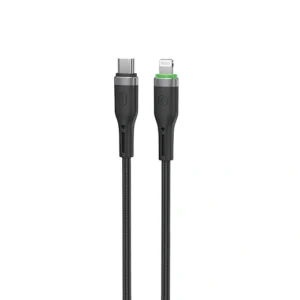 WiWU WI-C070 OringLink 27W Series Nylon Braided Type-C to Lightning Cable 1m - Black