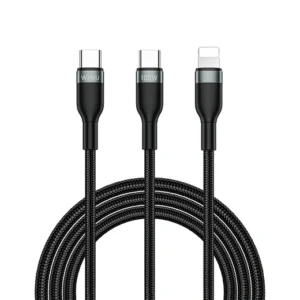 WiWU Wi-C029 Concise 100W 2 in 1 Fast Charging Cable - Black
